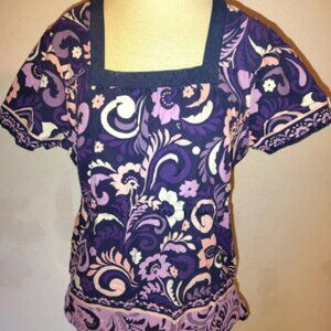 Koi Purple and Pink Patterned Women's Top